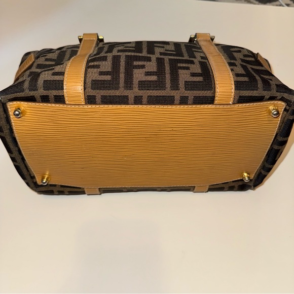 Fendi Brown and Tan Boston Bag - Picture 4 of 9